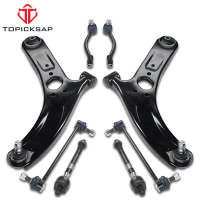 Комплект из 8 передних нижних рычагов управления с шарнирами подходит для 2012-2017 Kia Rio - Изображение 1 из 4