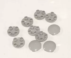 LEGO LIGHT BLUISH GRAY ROUND PLATE LOT / SIZE 2x2 Smooth / QTY 10x / Part #2654 - Picture 1 of 2