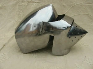 Casco decorativo Bascinet Armadura Medieval Cara de cerdo Bascinet Casco - Imagen 1 de 3