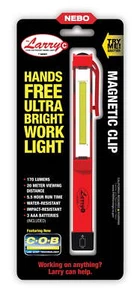 NEBO Larry C 170Lumen COB LED Red Handheld Work Light AAA Battery Anti Slip Grip - Picture 1 of 7
