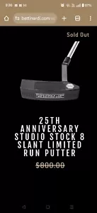 New Bettinardi Tour Issue SS8 25th Anniversary putter headcover T Hive 35 inch - Picture 1 of 11
