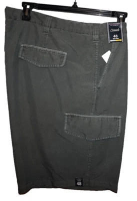 Mens Cargo Shorts 48 BIG Straight Fit Flat Front 9" Antique Teal Roundtree Yorke - Image 1 of 3