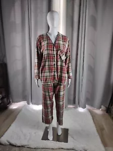 Pigiama donna California Dynasty set 2 pezzi 100% cotone flanella taglia small - Foto 1 di 19