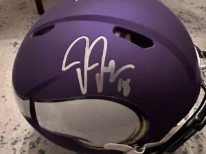 Justin Jefferson Signed Minnesota Vikings AUTHENTIC Speed FS Helmet Becket PROOF