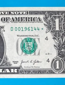 1961 April 4 : D 00196144 * BIRTHDAY Note $1 One Dollar Bill *UNC* - Picture 1 of 3