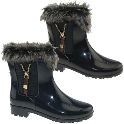 TOM TAILOR Damen Stiefelette Warmfutter Kunstfellrand in 2 Farben Gr.37-42