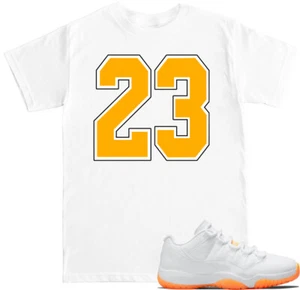 GOT EM 23 Citrus white T Shirt to match with Air Js 11 Citrus Retro 11 shoes - Picture 1 of 4
