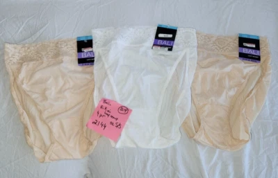 3 VTG NWT Bali Hikini Hi Cut Panties Lacy Skam 5 Lace Nylon Underwear Tags B9 - Image 1 of 4