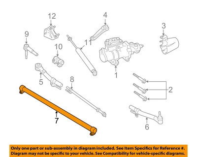 Conjunto de tubo de engranaje de dirección Super Duty Ford OEM 08-10 F-450 7C3Z3281F Foto 1 de 2