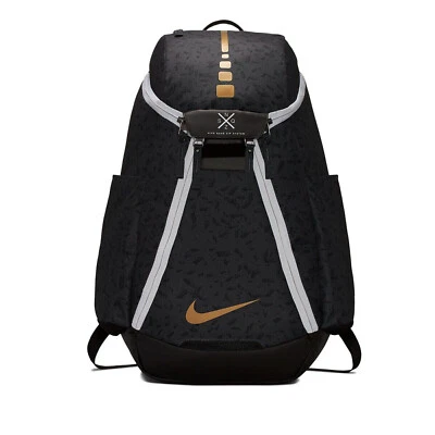 Nike Hoops Elite Sistema Cuádruple Cremallera Mochila Bolso de Gimnasio Negro y Dorado Swoosh Foto 1 de 3