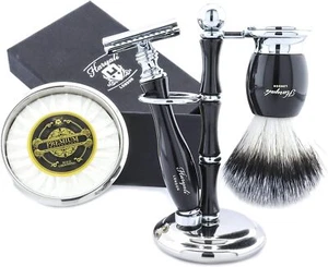 Shaving Set Gift Kit Shaving Brush DE Razor Stand Soap Bowl Manual Shave For Men - Picture 1 of 12