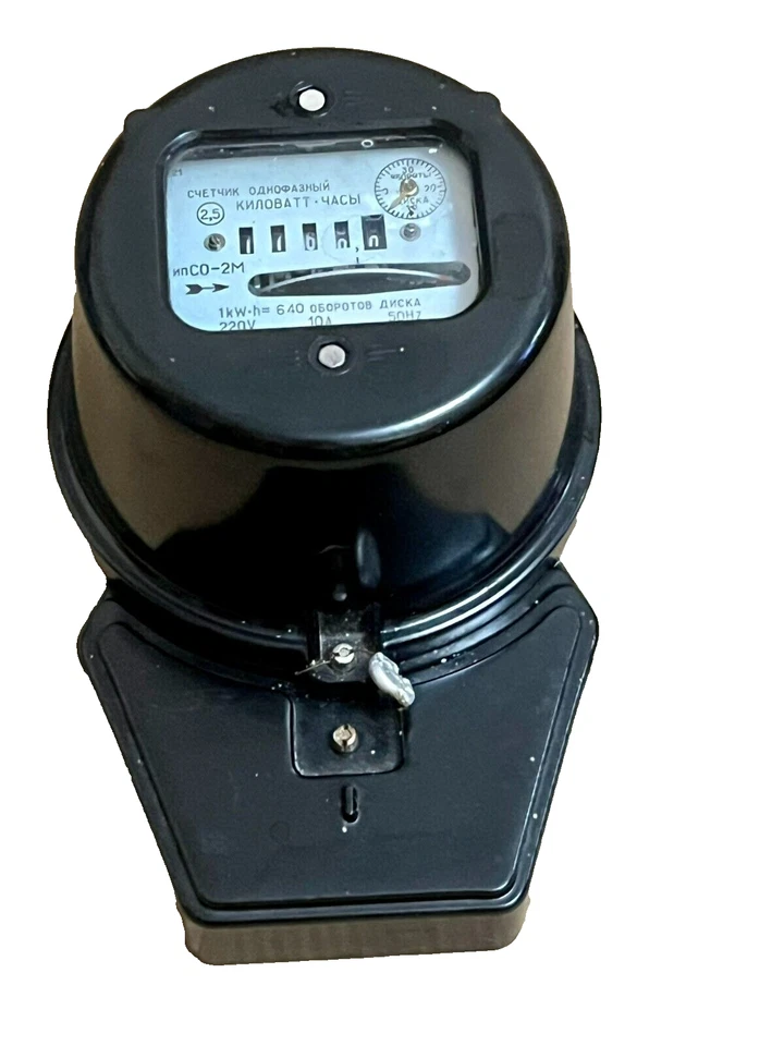 Meter Soviet Electric Tested Vintage USSR Electric Meter Bakelite Original Rare - Image 1 of 4