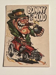 Donruss Odder Odd Rod Card Sticker Hot Car Rat Fink 3 Bonny and Clod