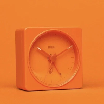 NOVO-Off-White x Braun Edição Limitada Relógio Despertador Analógico de Viagem - Laranja - Imagem 1 de 2