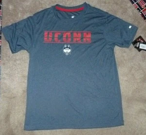 NEW UCONN Connecticut Huskies T Shirt Youth Boys L Large 16 18 - Poly- NWT - Picture 1 of 2