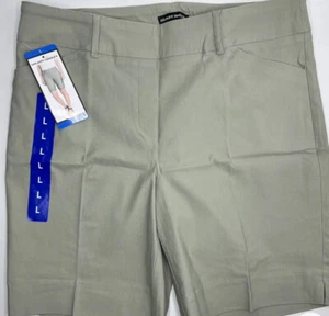 Pantalones Cortos Hilary Radley Bermudas Mujer Talla GRANDE Pull-On con Bolsillos Verde Salvia - Imagen 1 de 12
