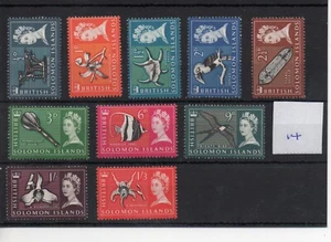 British Solomon Is (14) 1965 - Definitive selection - mint - SG Cat £9 - Picture 1 of 1