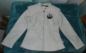 DISNEY STORE REY STAR WARS REBEL ALLIANCE INSIGNIA FAUX LEATHER JACKET GIRLS 5/6 - Picture 1 of 5