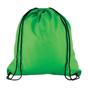 10 x Green Nylon Drawstring Rucksacks Back Pack Bags Ideal for Printing - Picture 1 of 1