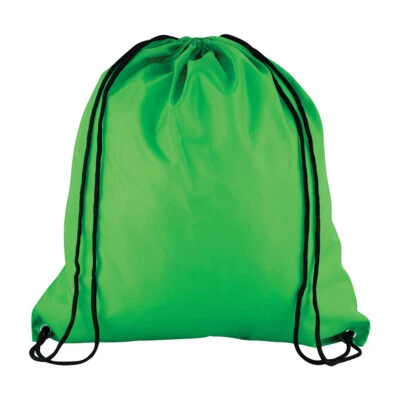 EBUYGB 10 grüne Nylon Kordelzug Rucksäcke Rucksack Beutel ideal zum Bedrucken