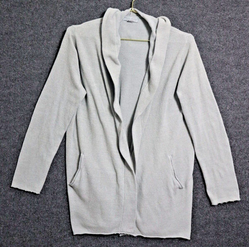 VETEMENTS Cardigan donna Barefoot Dreams grande grigio accogliente chic leggero con cappuccio Lagenlook euro