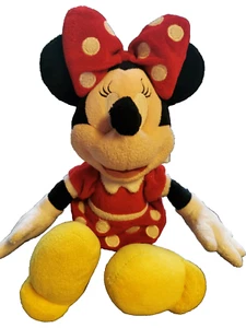 walt disney minnie mouse cuddly toy teddy soft toy sat down 9 " stood up 13 " - Picture 1 of 8
