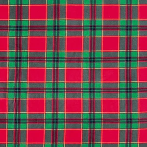 Christmas Plaid Fleece Fabric - 60" Wide - Sold by The Yard - Picture 1 of 1