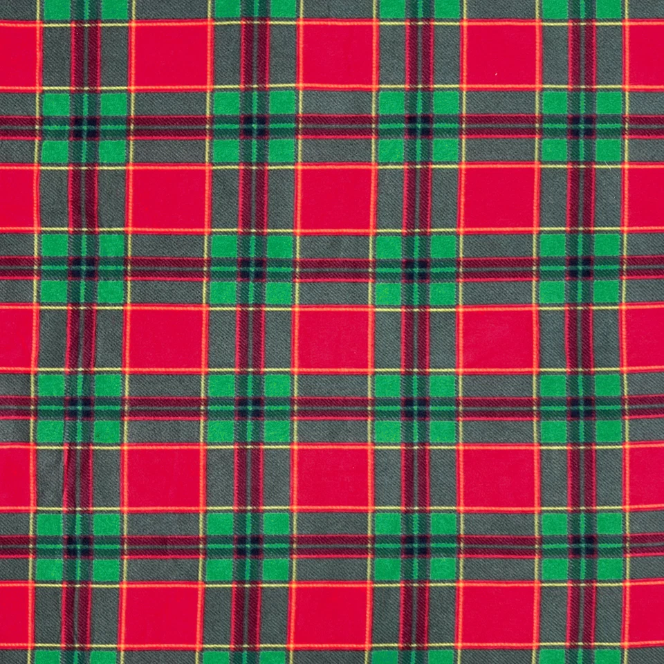PICO TEXTILES, INC Christmas Plaid Fleece Fabric - 60" Wide - Sold by The Yard