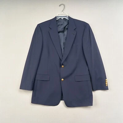 Hart Schaffner Marx Blazer 42R Navy Wool Gold Button Sport Coat - Image 1 of 4