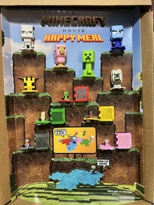 MCDONALD'S MINECRAFT TIENDA EXHIBICIÓN FELIZ COMIDA JUGUETES JUEGO COMPLETO DE 12 + PÓSTER - Imagen 1 de 3