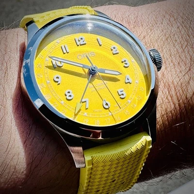 Oris Big Crown Pointer Date 40mm yellow Dial Watch  01 754 7798 4069-07 8 20 06 - Image 1 of 4