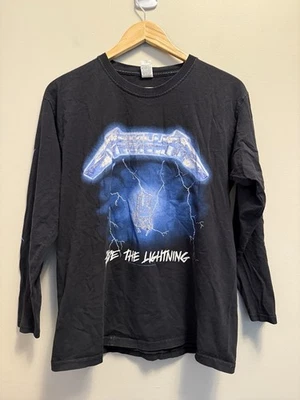 Metallica Long Sleeve Ride the Lightning Shirt Long Sleeve Black Size Medium - Image 1 of 4