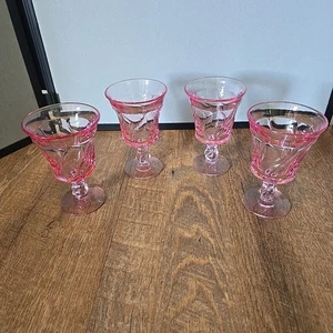 Juego de (4) copas de agua Fostoria "Jamestown Pink" 5 7/8 pulgadas - Imagen 1 de 5