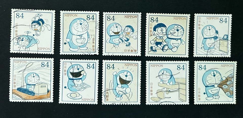 L532 JAPAN 2020 Stamps DORAEMON MANGA ANIME SERIES 84 YEN 10v SET Free Shipping - Image 1 of 1