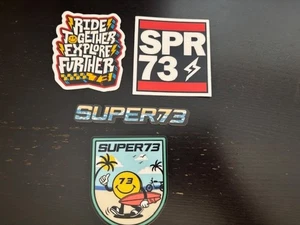 JUEGO DE 4 PEGATINAS SUPER73 SP73 BICICLETAS ELÉCTRICAS - Imagen 1 de 1