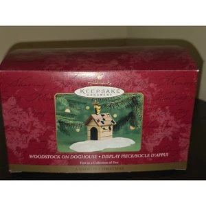 2000 HALLMARK RECUERDO adorno A Snoopy Navidad - Woodstock en casa para perros - Imagen 1 de 4