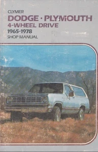 Dodge and Plymouth 4-Wheel Drive Tune-Up Maintenance 1965-1982 MN2074 - Picture 1 of 3