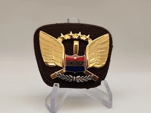 United Airlines Pilot Hat Piece Sterling Silver Gold Toned GEMSCO Leavens Mfg. - Picture 1 of 13