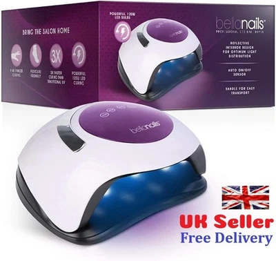 BELLANAILS Bella Nails Professional LED Gel UV Nail Lamp for Home or Salon Use