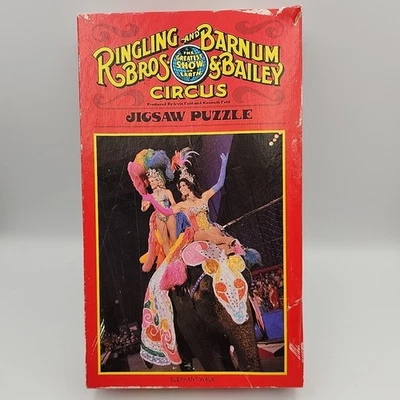 Vintage NEW 1980 Barnum Bailey Ringling Bros Circus Elephant Walk 200 Pcs Puzzle - Image 1 of 4