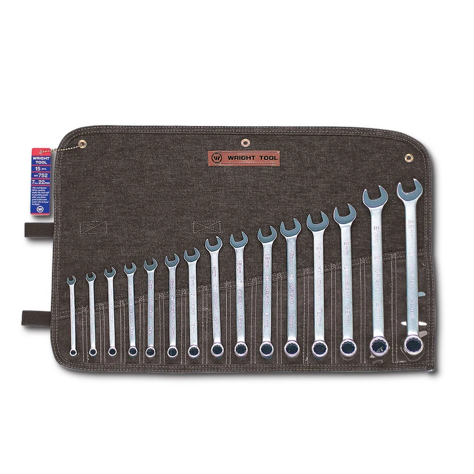 Wright Tool 752 Combination Wrench - 15 Piece