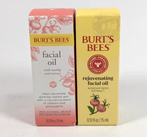 Burt's Bees Rejuvenating Facial Oil w/ Rosehip Seed Extract 2 Pack 0.51 oz Each - Picture 1 of 4