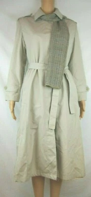 Gabardina Townhouse caqui extraíble mezcla de lana forro y bufanda para mujer talla 6  Foto 1 de 4