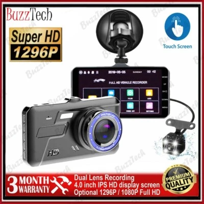 Dash Cam 1080P Dual Lens Touch Screen Car Camera Vehicle - Image 1 of 4
