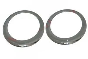 Headlight Outer Bezel Pair Chrome Plated For Willys 46-53 CJ 2A CJ 3A Jeeps ECs - Picture 1 of 4