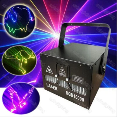 6W 8W 10W Laser Show ILDA Laser Projector Party Disco Full Color Lazer Animation - Image 1 of 4