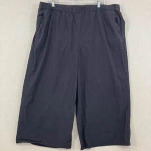 Eileen Fisher size 1X Navy/Black Wide Leg Organic Cotton Crop Pull-on Pants - Picture 1 of 9