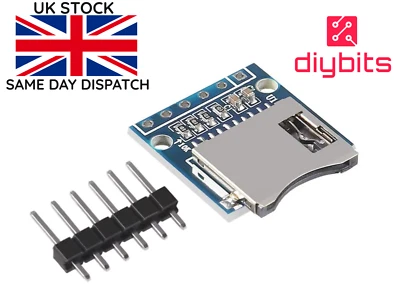 Micro SD TF Card Reader Slot Module with SPI Interface for ESP32 Arduino Pi ESP - Image 1 of 3