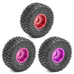 4PCS Aluminum 1.0 Beadlock Wheel Rim/Tire for Traxxas 1/18 TRX4M 1/24 SCX24 AX24 - Picture 1 of 54