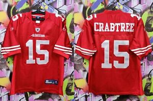 San Francisco 49ers Michael Crabtree #15 NFL Football Jersey Sewn Mens 48